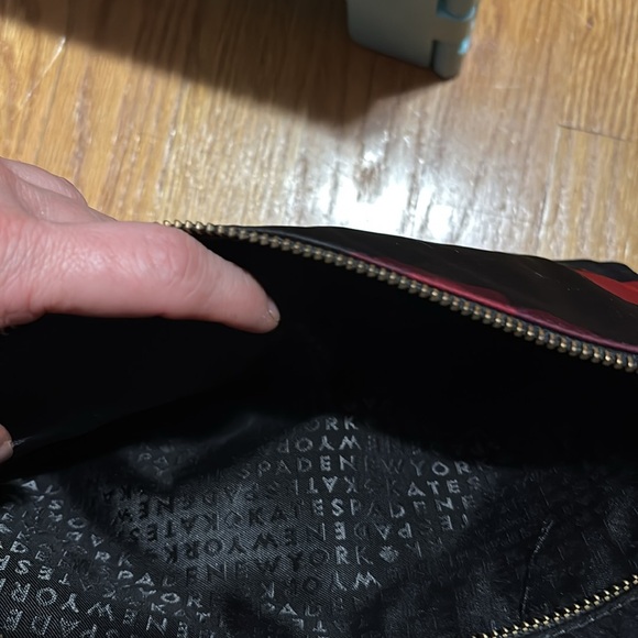 Kate Spade Black Red Floral Poppy Large Backpack Bag-pre-owned. - Picture 6 of 16